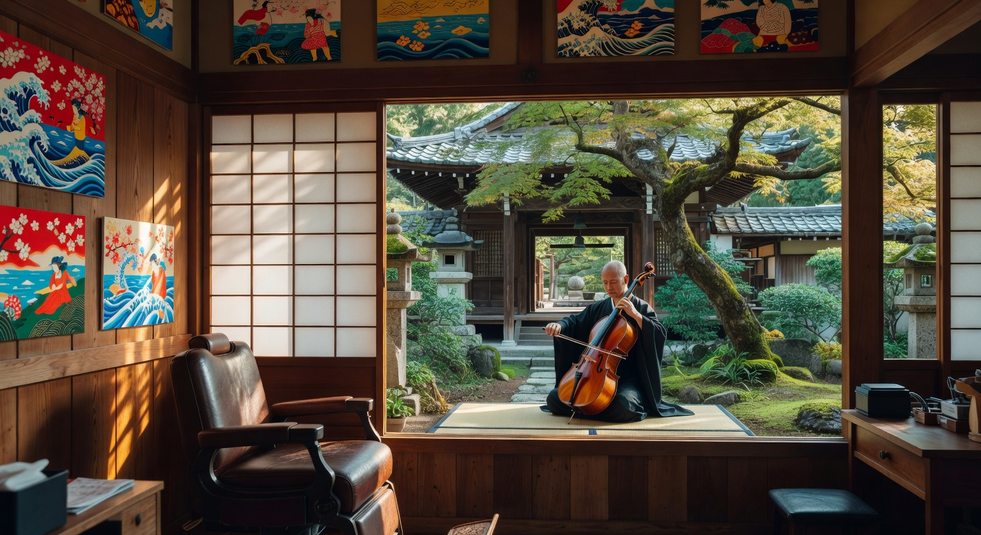 理容院で絵を掛け、寺で弦を弾く——「本業でない場所」が文化を受け止める仕組み