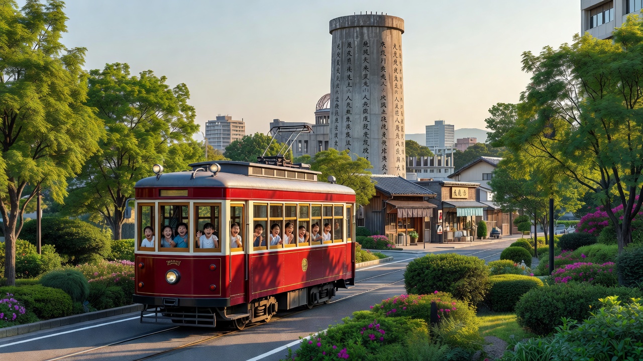 A Bombed Tram Runs, the Memorial Tower’s Registry is Corrected, and a Film on Korean Hibakusha Makes Its Debut—How the Vehicles Carrying ‘Memory’ are Designed in the 80th Year